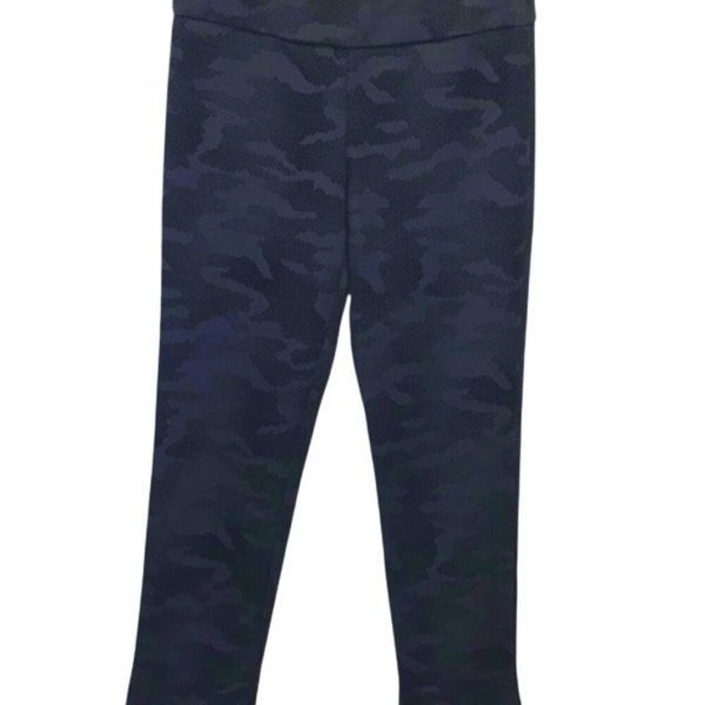 Estelle and Finn Womens Camouflage Stretch Mid Rise‎ Leggings Black Gray Medium